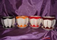 钻石造型卡通陶瓷花盆CH8004 为生活增添童趣与创意